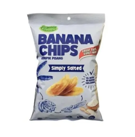 BANANA CHIPS SIMPLY SALTED 80 GR