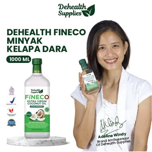 DS- FINECO 1000ML Extra Virgin Coconut OiL (Botol kaca)