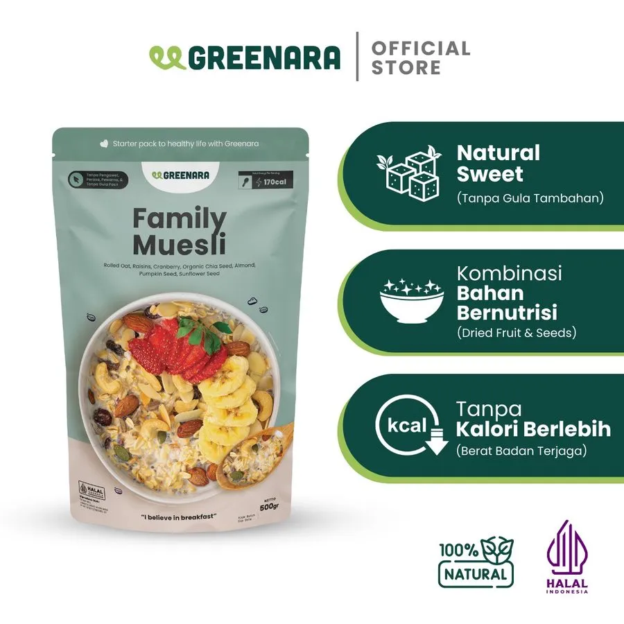 Greenara- Family Muesli 500 gr