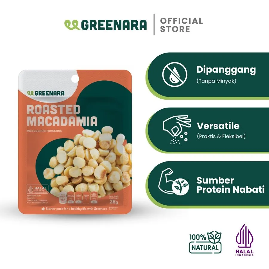 Greenara- Roasted Macadamia 28gr