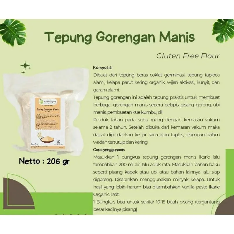 Ikarie organic- Tepung gorengan manis