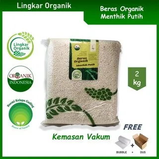 LK- Beras Organik Menthik Putih Vakum 2 Kg