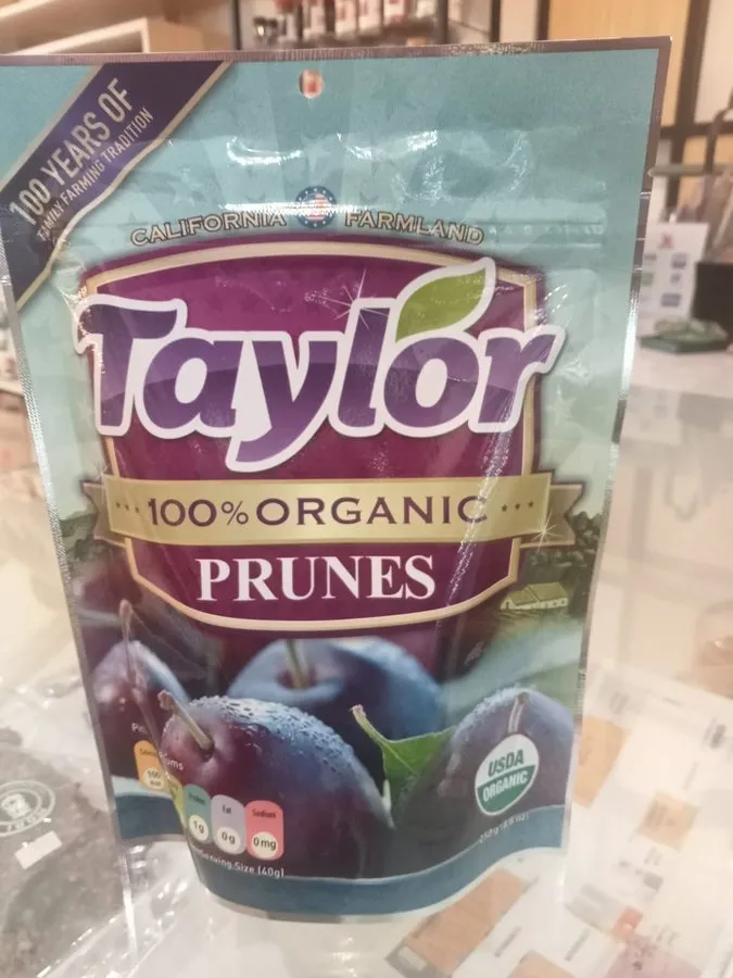 TAYLOR PRUNES ORGANIC 250 GR