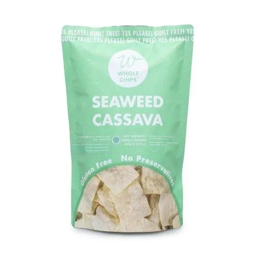 WHOLE CHIPS SEAWEED CASSAVA 40 GR